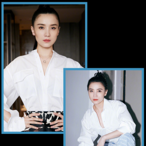 明明穿的同款白衬衫 怎么高圆圆撩热巴飒